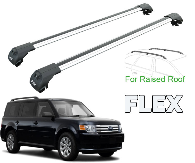 to fit Ford Flex Roof Rack Cross Bars Silver Color 2008-2013 to fit Ford Flex Roof Rack Cross Bars Silver Color 2008-2013
